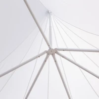 Outsunny 10 Sides Decagonal Garden Gazebo Marquee Party Tent Wedding Canopy Outdoor Heavy Duty Metal Frame (8.9m x 6.5m) - White(m-9)