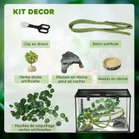 PawHut Boîte à reptiles habitat de terrarium transparent couvercle coulissant treillis métallique noir(m-8)