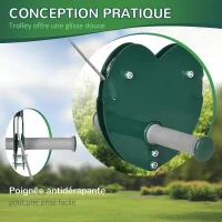 Outsunny Kits de tyroliennes pour enfants 6-10 ans poignée antidérapante corde réglable dispositif de protection d'arbre(m-4)