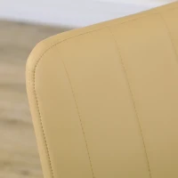 HOMCOM Lot de 2 chaises de salle à manger assise en similicuir rembourrée épais pieds en acier avec dossier noir(m-8)