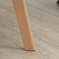 HOMCOM Juego de 2 Sillas de Comedor Modernas Tapizadas en Terciopelo con Patas de Madera para Salón 54x57x80 cm Gris(m-8)