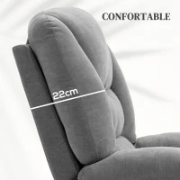 HOMCOM Fauteuil releveur relax électrique, fonction massage et chaleur, inclinaison réglable, repose-pied, télécommandes, gris(m-7)