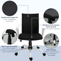 Vinsetto Fauteuil de bureau, chaise pivotante ergonomique hauteur réglable 61 x 61 x 99 cm noir et blanc(m-7)