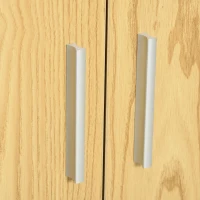 kleankin Mueble para Debajo del Lavabo Armario Baño de Suelo de Madera con 2 Puertas y Estante Ajustable Interior Moderno 60x30x60 cm Natural(m-9)