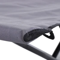 Outsunny Double Camping Cot Bed, with Bag - Grey(m-9)