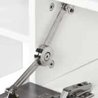 HOMCOM TV Cabinet with Wall Shelf for Wall-Mounted 65" TVs or Standing 40" TVs - White and Grey(m-8)