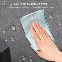 Outsunny Lot de 2 coussins d'extérieur pour fauteuil chaise à dossier avec attaches rembourrage 8 cm, 112L x 51l cm, gris foncé(m-5)