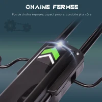 HOMCOM Kart à pédales pour enfant siège réglable 3 positions frein à main enfant de 5 à 12 ans blanc noir(m-7)