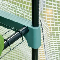 Outsunny 4 Tiers Mini Portable Greenhouse Compact Plant Grow Shed Metal Frame PE Cover 160H x 70L x 50Wcm(m-8)