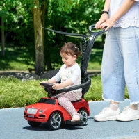 AIYAPLAY Bentley Bentayga Licensed 3-in-1 Baby Push Car,  Ride on Car Sliding Car with Canopy, Horn Music - Red(m-2)