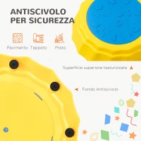 Outsunny Percorso di Equilibrio Giocattolo per Bambini 3-6 Anni, Pietre di Fiume Set 3 Pezzi Antiscivolo e Impilabili(m-5)