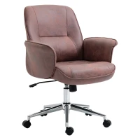 Vinsetto Office Chair, Desk Chair, Swivel Computer Chair with Armrest and Rolling Wheels for Home and Work, Red(m-11)