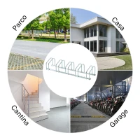 HOMCOM Rastrelliera Biciclette da Pavimento o Parete, Portabici da Terra per 5 Biciclette in Acciaio, Ruote Fino 55 mm, 145x33x27 cm, Argento(m-7)