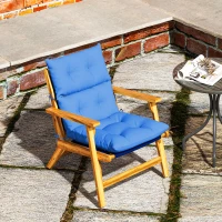 Outsunny 115 x 56cm Rocking Chair Padded Seat Cushion - Blue(m-8)