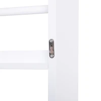 HOMCOM Étagère murale en bois pour livres et magazines, 4 niveaux, 59l x 12P x 113H cm, blanc(m-9)