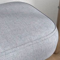 HOMCOM Panca Imbottita Fondo Letto in Tessuto con Gambe in Acciaio Effetto Legno, 114x38x45cm, Grigio(m-8)