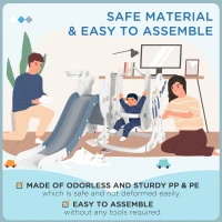 AIYAPLAY Space-Themed Kids Slide and Swing Set, with Basketball Hoop, Blue(m-6)