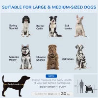 PawHut 4 Wheel Pet Stroller with Rain Cover for Medium and Large Dogs - Black(m-4)