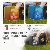 HOMCOM 4L Mini Fridge 6Can, AC+DC Portable Cooler & Warmer Car Refrigerator for Skincare, Makeup, Cosmetics, Food, for Bedroom, Home, Caravan, Car, Black(m-4)