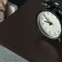 HOMCOM Meuble de Rangement 3 tiroirs chiffonnier dim. 45L x 30l x 71H cm métal MDF Non tissé Gris(m-7)