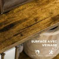 HOMCOM Étagère bibliothèque Style Industriel incliné 5 Niveaux 70L x 35l x 150H cm(m-6)