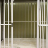 PawHut Dog Crate Furniture, Indoor Pet Kennel Cage, Top End Table w/ Soft Cushion, Lockable Door, for Small Dogs, 98 x 48 x 70.5 cm - Grey(m-9)