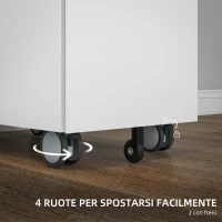 HOMCOM Schedario per Ufficio con 2 Cassetti, Fessura a Busta e Barra per Appendere, in Acciaio, 30x50x53.5 cm, Bianco(m-6)