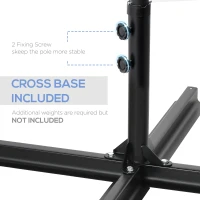 Outsunny 2.5m Rotating Cantilever Parasol - Light Grey(m-6)