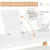 HOMCOM Shoe Bench, 3-Tier Wooden Shoe Rack with Hidden Storage Compartment, Slatted Shelves, Home Storage Unit, Hallway Furniture, Natural, 90L x 29W x45H cm(m-5)