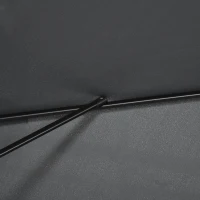 Outsunny 3x2m Patio Parasol Garden Umbrellas Canopy with Aluminium Tilt Crank Rectangular Sun Shade Steel, Black(m-8)