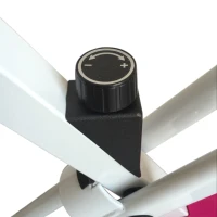 HOMCOM Vélo d'appartement cardio Fitness pliable écran LCD résistance et selle réglable rose(m-4)