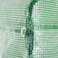 Outsunny Serra a Tunnel con Porta Avvolgibile e Finestre, Copertura PE e Struttura in Acciaio, 1.5x3x2m, Verde(m-9)