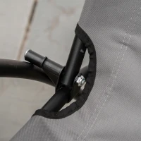 Outsunny Sedia da Campeggio Pieghevole e Reclinabile con Cuscino Rimovibile, in Metallo e Tessuto, Grigio(m-9)