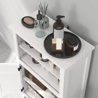 HOMCOM Multi-Storage Modern Bathroom Cabinet - White(m-7)
