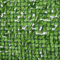 Outsunny Lot de 2 haies artificiels érable Brise-Vue décoration Rouleau 3L x 1H m Feuillage réaliste Anti-UV Vert(m-8)