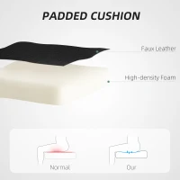 HOMCOM Ergonomic Office Chair, Heavy Duty Faux Leather Desk Chair with Tilt Function, Adjustable Height, 227kg 500LBS Swivel Computer Chair for Home Study, Black(m-5)