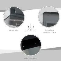 HOMCOM Cassetta Postale in Acciaio con 2 Chiavi di Sicurezza, Fessura a V e Foro di Drenaggio, 37x10.5x37 cm, Grigia(m-5)