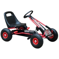 HOMCOM Kids Children Pedal Go Kart Cart Air Inflatable Tyres Motor Racing Style Suitable for 3 to 8 Years(m-1)