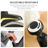 HOMCOM Upright Exercise Bike Indoor Training Cycling Machine Stationary Workout Bicycle with 10KG Flywheel and Adjustable Resistance Seat Handlebar LCD Display for Home Gym(m-5)