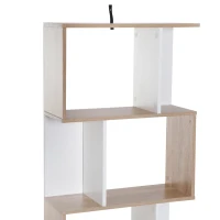 HOMCOM 4-tier Storage Display Shelving Bookcase Unit Divider S Shape design Divider Unit(m-4)