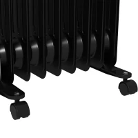 HOMCOM 2kW Nine Fin Oil-Filled Radiator - Black(m-9)