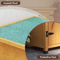 Outsunny 46.5 x 97cm Compact Wooden Storage Shed - Yellow(m-6)