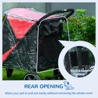 PawHut Rain Cover for Dog Pram, Stroller Buggy with Rear Entry(m-5)
