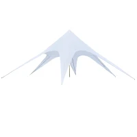 Outsunny Tenda da Sole Avvolgibile da Esterno Impermeabile in Poliestere, 10 x 10 x 4m, Bianco(m-1)