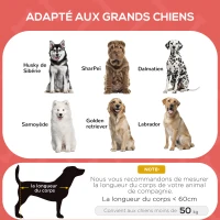 PawHut Lit sur pieds lit pour chien chat lit de camp lit surélevé animaux tissu Oxford textilène micro-perforé métal(m-4)