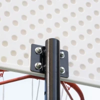 HOMCOM Canasta de Baloncesto con Altura Ajustable 258-314 cm Aro de Baloncesto con Ruedas y Base Rellenable Negro y Rojo(m-8)