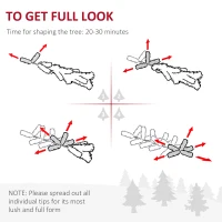 HOMCOM 4FT Multicoloured Artificial Christmas Tree w/ Fibre Optic Lights Pre-Lit Modes Metal Stand Star Holder Home Seasonal Decoration(m-7)