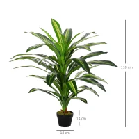Outsunny Set of Two Artificial Dracaena Plants(m-3)