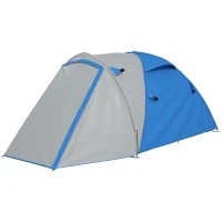 Outsunny Two-Man Dome Tent, with Front Porch and Accessories - Blue/Grey(m-11)