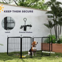 PawHut Steel Dog Whelping Box with Washable Whelping Pad, Wind-Resistant Cloth, for Small, Medium Dogs, 102 x 102 x 60cm(m-9)